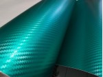 Smaragdovo zelená 3D karbónová fólia